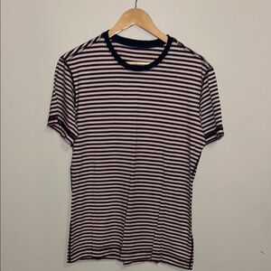 Lululemon Men’s 5 Yr Basic Red White Blue Striped Shirt